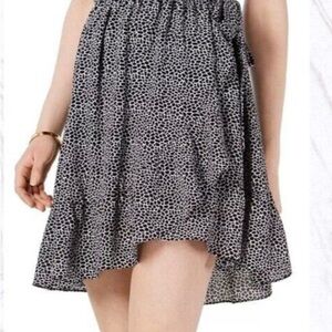 Michael Kors Monochrome Patterned Skater Skirt